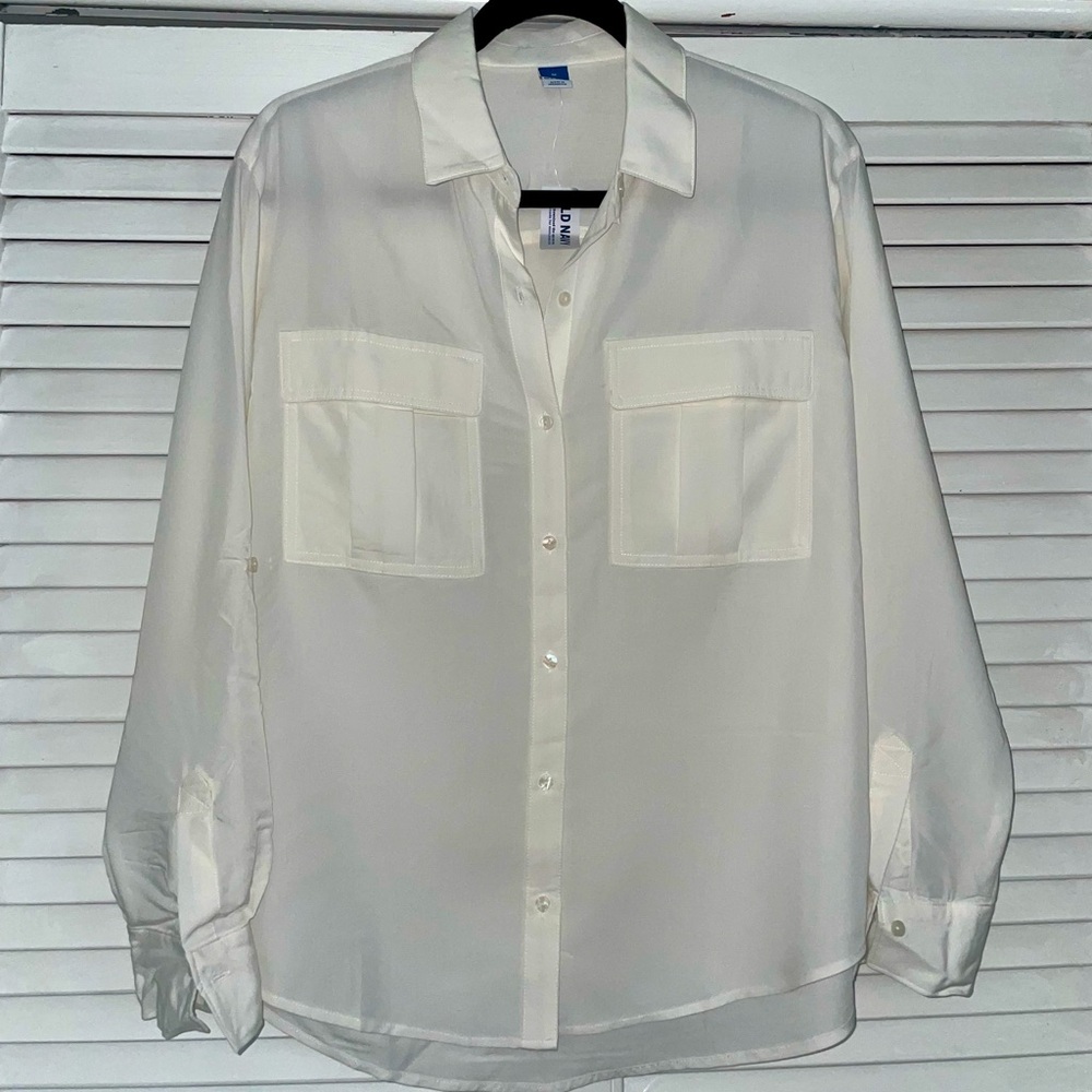 Old Navy Women’s Button Down Utility Shirt size M